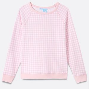 Draper James Natalie Sweatshirt in Pink Gingham